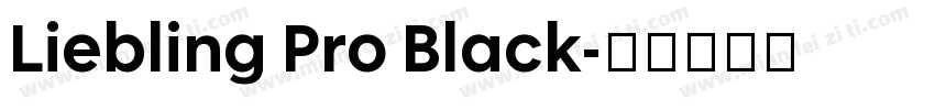 Liebling Pro Black字体转换